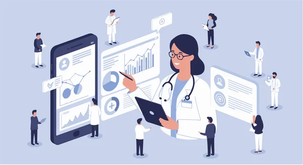 Dijital Sağlık Teknolojisi İllüstrasyon