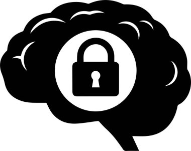 Veri Güvenliği ve Gizlilik Koruma Temsilcisi Asma Kilit Simgesi Beyni
