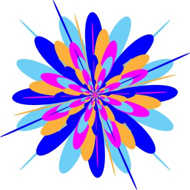 Güzel bir çiçeğin, yıldönümünün, doğum gününün ve partinin soyut çiçek taşıyıcı çizimi. Pankart, poster, kart, davet ve albüm için tasarım