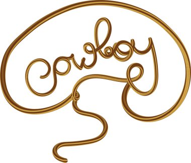 Kovboy çizgileri, vektör grafik tasarım elementleri, dalgalar, girdaplar ve karalamalar, bir kovboy temasından esinlenilmiş..