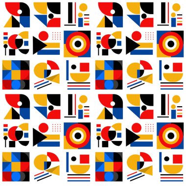 Bauhaus Biçimi Geometrik Kusursuz Desen