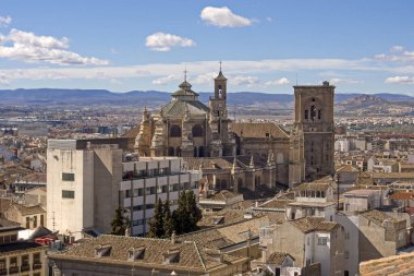 GRANADA, İspanya - 10 Mart 2016: Tanrı 'nın Aziz John Kilisesi' nin (Baslica de San Juan de Dios Kilisesi) ön cephesi)
