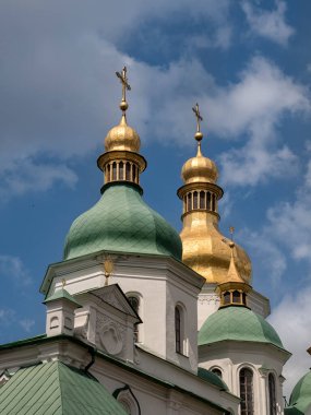 KYIV, UKRAINE - 10 Haziran 2016: Aziz Sophia Katedrali 'nin dış görünüşü