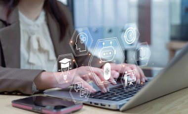 Çevrimiçi eğitim ve dijital kurslar için e-öğrenme sistemi, modern öğretim ve beceri geliştirme için yapay zeka öğrenme platformu.