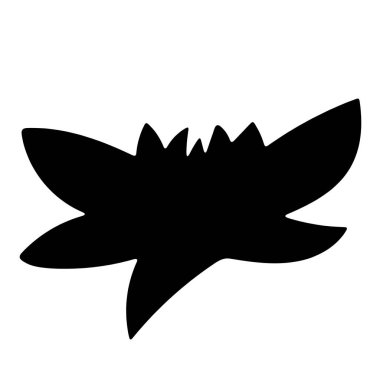 Çiçek silueti projeleriniz için kullanışlı siyah