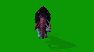 3D Bakü Canavarı Hızlı Çalıştır Ön-Yeşil Ekran Kroma Anahtarı Klibi