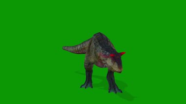 3D Carnotaurus Dinozor Boşta Sahne Önü
