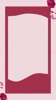 Pembe ve kırmızı gülleri olan güzel bir çiçek çerçevesi, davetiyeler, duyurular ya da sosyal medya paylaşımları için mükemmel. Temiz ve modern tasarım.