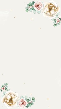 Çiçek çerçeveli güzel bir animasyon düğün davetiyeleri ve tebrik kartları için mükemmel. Yumuşak renkler ve hassas detaylar.