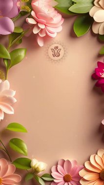 Yumuşak pastel renklere sahip, her projeye zarafet katmak için mükemmel bir canlı çiçek çerçevesi..