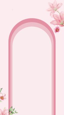 Sosyal medya hikayelerini geliştirmek ve biraz zarafet katmak için mükemmel bir çiçek çerçevesi..