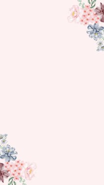 Sosyal medya hikayesi için canlandırılmış çiçek çerçevesi, içeriğinize biraz zarafet katmak için mükemmel..