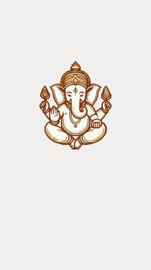 Dinsel kutlamalar için çiçek kemerli animasyon Ganesha. Hindu festivalleri ve ruhsal içerik için mükemmel. Canlı renklerle yüksek kaliteli animasyon.