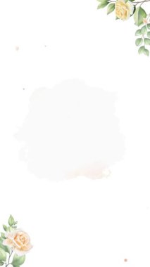 Güller ve yapraklarla süslenmiş zarif bir çiçek çerçevesi, düğün davetiyeleri, tebrik kartları ve romantik tasarımlar için mükemmel. Projene biraz zarafet ekle.