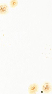 Yumuşak güller içeren narin bir çiçek çerçevesi düğün davetiyeleri, tebrik kartları ve zarif tasarım projeleri için mükemmel..