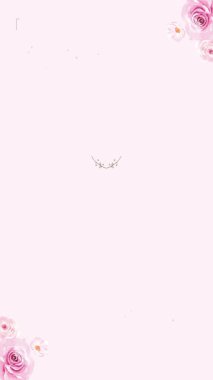 Güllerle süslenmiş narin pembe bir çerçeve. Davetiyeler, duyurular veya romantik tasarımlar için mükemmel. Yumuşak pastel arkaplan.