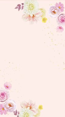 Zarif suluboya arka plan davetiyeler, tebrik kartları ve yumuşak pastel renkleri ve hassas ayrıntıları olan dijital tasarımlar için mükemmel..