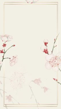 Çiçekli dalları olan narin bir çerçeve, projelerinize biraz zarafet katmak için mükemmel..