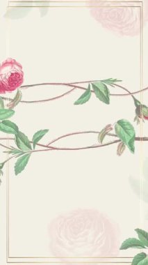 Zarif pembe güller ve yemyeşil yapraklarla süslenmiş güzel bir çiçek çerçevesi. Her projeye zarafet katmak için mükemmel..