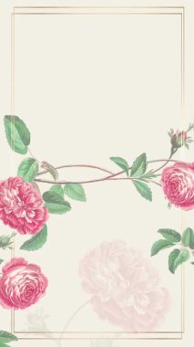 İçinde pembe güller olan narin bir çiçek çerçevesi romantik tasarımlar ve zarif davetiyeler için mükemmel. Düğünler, doğum günleri ya da özel durumlar için kullan.