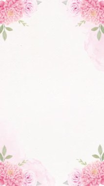 Zarif pembe güller ve yemyeşil yapraklar içeren hareketli çiçek çerçevesi her projeye zarafet katmak için mükemmeldir..