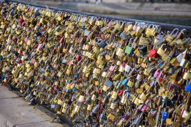 Locks of Pont Des Arts in Paris clipart