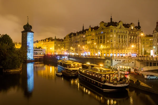 Praha v noci, Česká Repablic — Stock fotografie