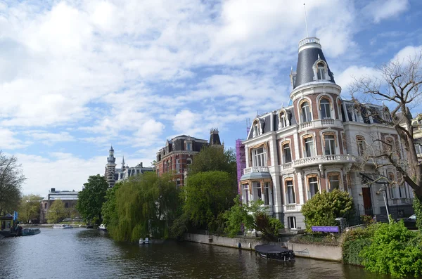 Amsterdam city street view — Stock fotografie