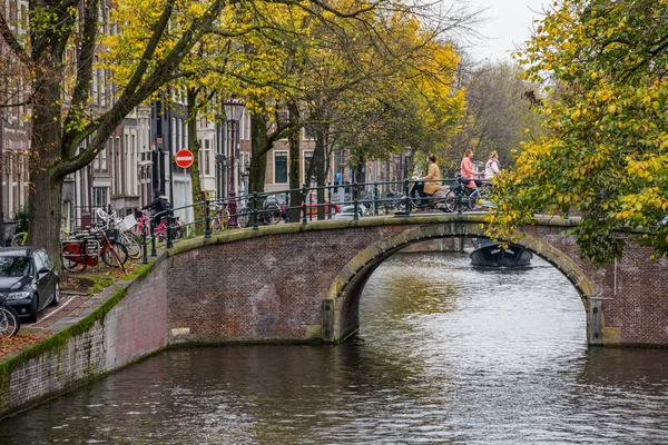 Amsterdam city street view — Stock fotografie