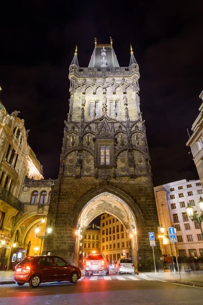 Praga por la noche, Checa Repablic — Foto de Stock