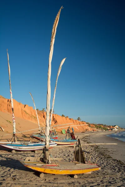 Barcos en la costa, Canoa Quebrada —  Fotos de Stock