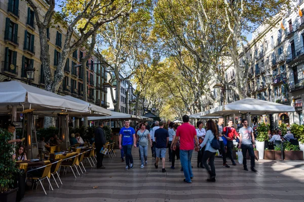 La Rambla Straße in Barcelona — Stockfoto