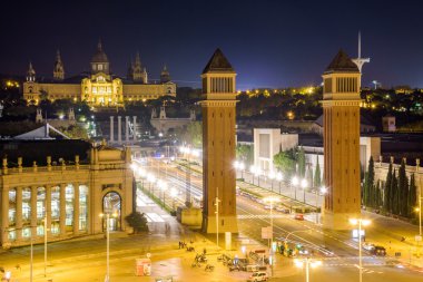Barselona'da İspanyolca kare havadan görünümü