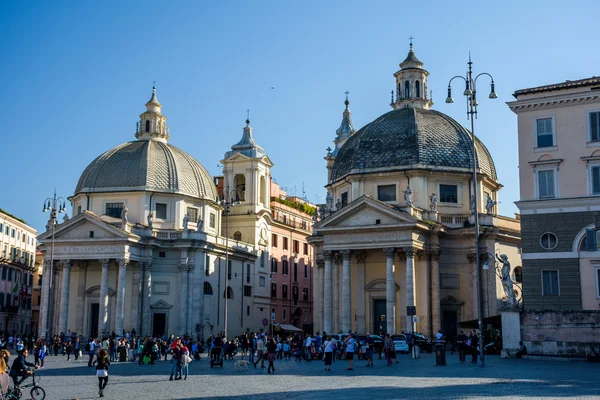 Santa Maria dei Miracoli e Santa Maria di Montesanto — Fotografia de Stock