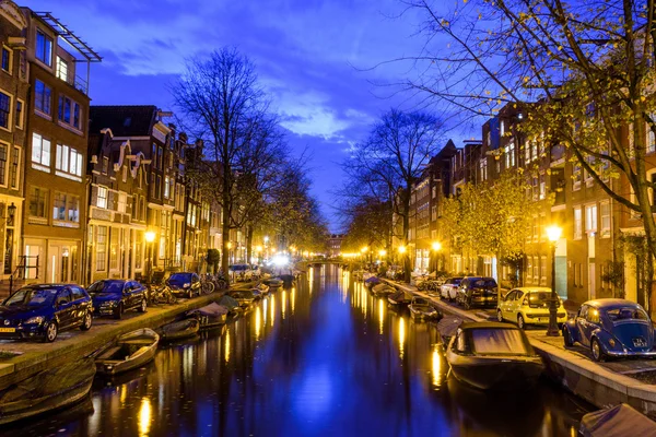 Amsterdam city v noci — Stock fotografie