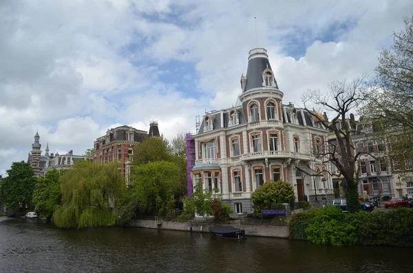 Amsterdam cidade vista de rua — Fotografia de Stock