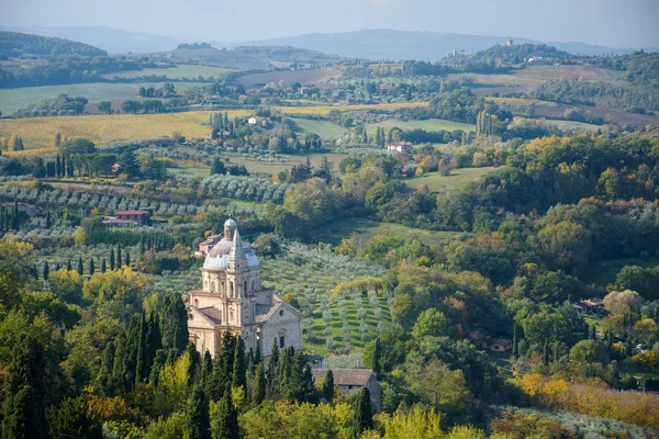 Templom a San Biagio Montepulcianóban — Stock Fotó