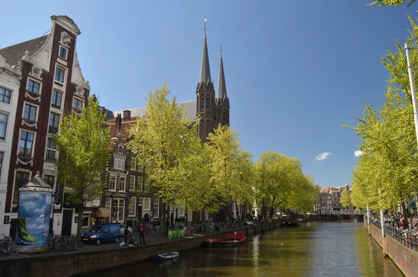 Амстердам перегляду вулиць міста — стокове фото