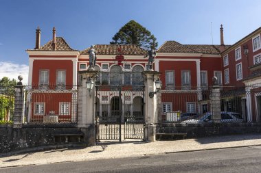 Lizbon, Portekiz 'in merkezindeki tarihi şehir sarayının güzel manzarası