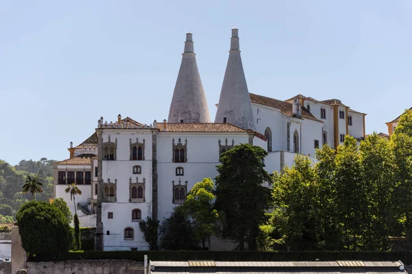 Piękny Widok Zabytkowe Budynki Centrum Miasta Sintra Pobliżu Lizbony Portugalia — Zdjęcie stockowe
