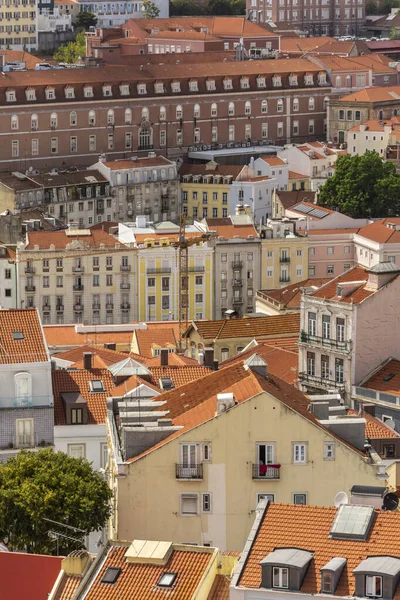 Hermosa Vista Antiguos Edificios Históricos Ciudad Centro Lisboa Portugal — Foto de Stock