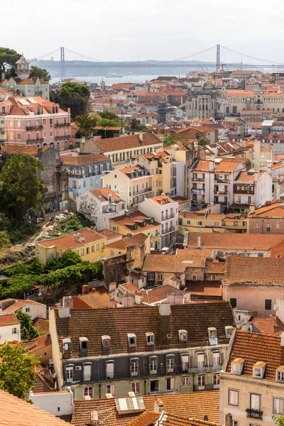 Schöner Blick Auf Alte Historische Gebäude Zentrum Von Lissabon Portugal — Stockfoto