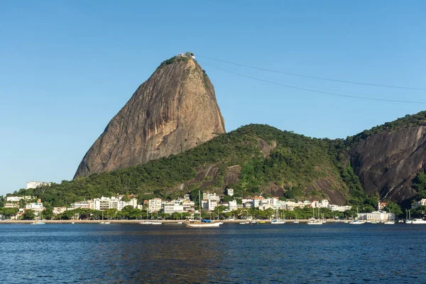 Bella Vista Sugar Loaf Mountain Con Cielo Blu Rio Janeiro — Foto Stock