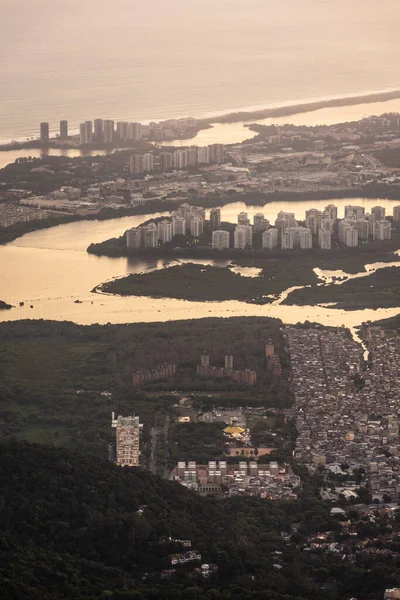 Rio Janeiro Brezilya Dan Şehrin Güzel Gün Batımı Manzarası — Stok fotoğraf