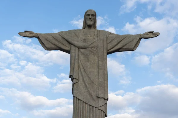 Piękny Widok Chrystusa Odkupiciela Statua Rio Janeiro Brazylia — Zdjęcie stockowe
