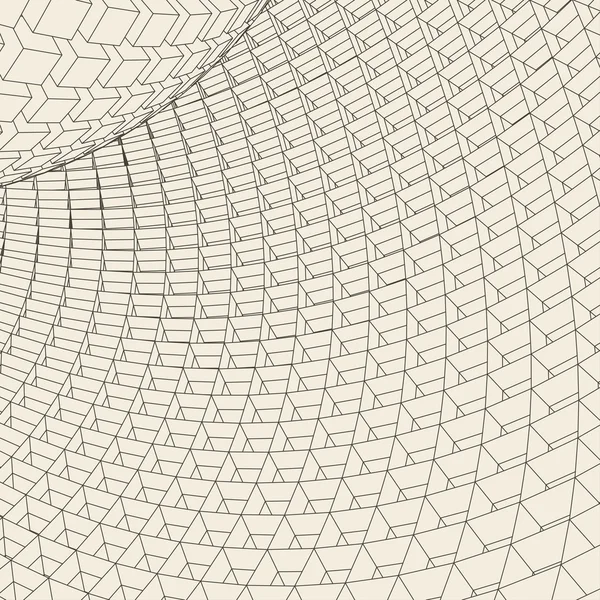 Abstrakcja 3d podświetlane zniekształcony sfery siatki. Neon znak. Futurystyczna technologia Hud Element. Eleganckie zniszczone. Wizualizacja danych big data . — Wektor stockowy