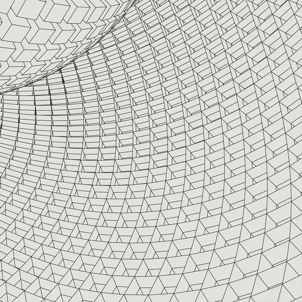 Esfera de malla distorsionada iluminada 3d abstracta. Señal de neón. Elemento HUD de tecnología futurista. Elegante Destroyed. Visualización de macrodatos  . — Archivo Imágenes Vectoriales