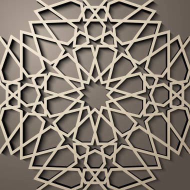 İslam tarzı 3d seamless modeli ile arka plan. , Arapça geometrik Doğu süsleme, Farsça motifi .