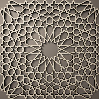 İslam tarzı 3d seamless modeli ile arka plan. , Arapça geometrik Doğu süsleme, Farsça motifi .