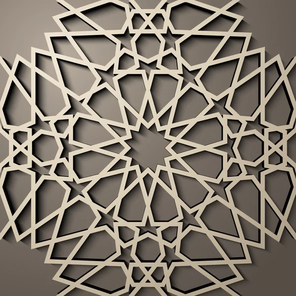 Pozadí s 3d vzor bezešvé v islámském stylu. , Arabská geometrické východ ornament, perský motiv . — Stockový vektor